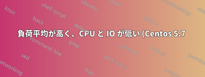 負荷平均が高く、CPU と IO が低い (Centos 5.7)