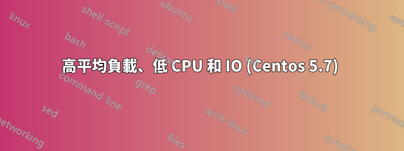 高平均負載、低 CPU 和 IO (Centos 5.7)