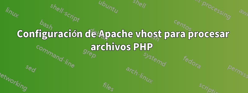 Configuración de Apache vhost para procesar archivos PHP 