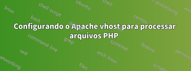 Configurando o Apache vhost para processar arquivos PHP 