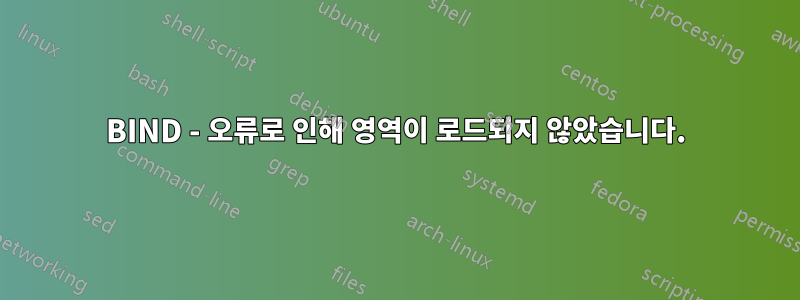 BIND - 오류로 인해 영역이 로드되지 않았습니다.