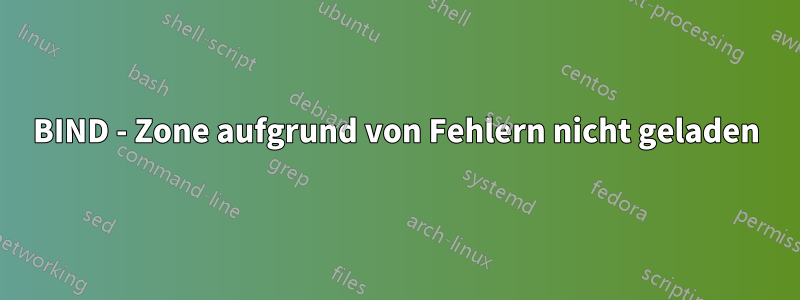 BIND - Zone aufgrund von Fehlern nicht geladen