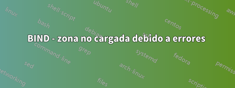 BIND - zona no cargada debido a errores