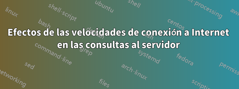 Efectos de las velocidades de conexión a Internet en las consultas al servidor