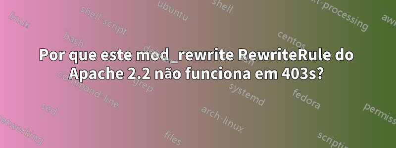 Por que este mod_rewrite RewriteRule do Apache 2.2 não funciona em 403s?