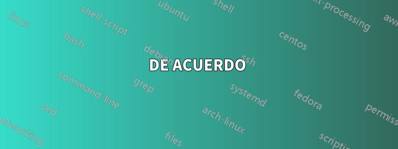 DE ACUERDO