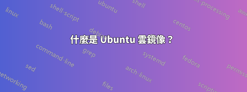 什麼是 Ubuntu 雲鏡像？