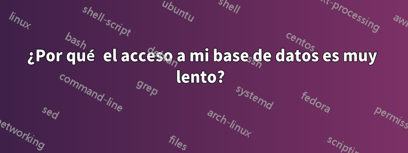 ¿Por qué el acceso a mi base de datos es muy lento? 