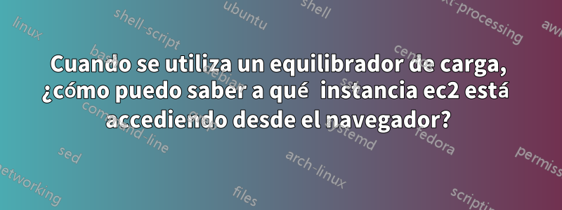 Cuando se utiliza un equilibrador de carga, ¿cómo puedo saber a qué instancia ec2 está accediendo desde el navegador?