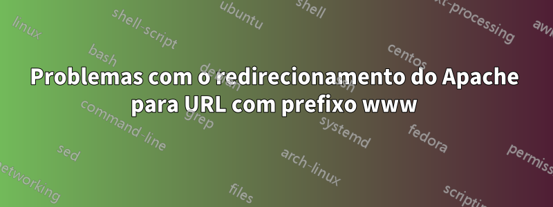 Problemas com o redirecionamento do Apache para URL com prefixo www