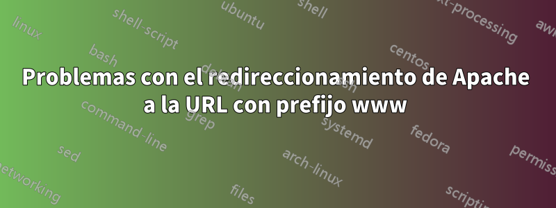Problemas con el redireccionamiento de Apache a la URL con prefijo www