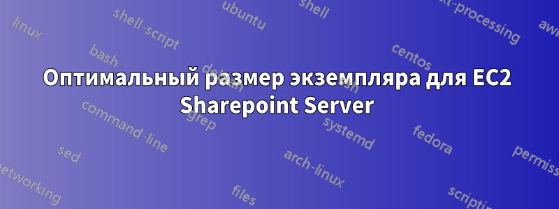 Оптимальный размер экземпляра для EC2 Sharepoint Server
