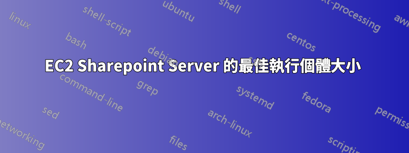EC2 Sharepoint Server 的最佳執行個體大小