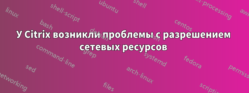 У Citrix возникли проблемы с разрешением сетевых ресурсов