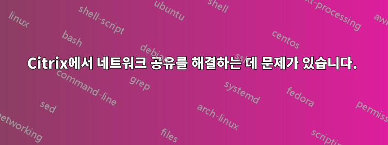 Citrix에서 네트워크 공유를 해결하는 데 문제가 있습니다.