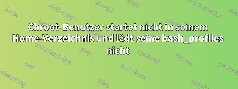 Chroot-Benutzer startet nicht in seinem Home-Verzeichnis und lädt seine bash_profiles nicht