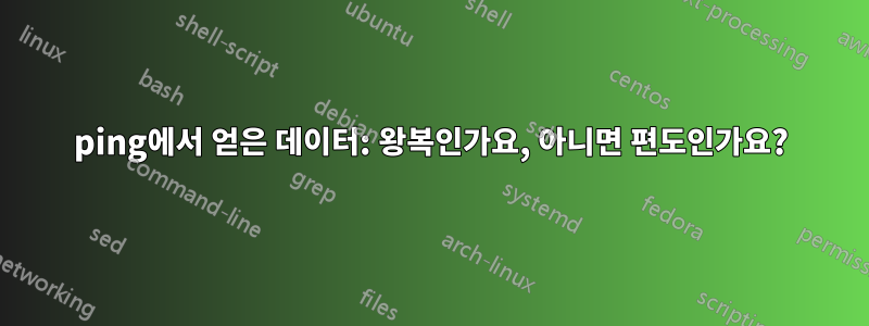 ping에서 얻은 데이터: 왕복인가요, 아니면 편도인가요?