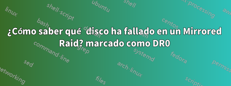 ¿Cómo saber qué disco ha fallado en un Mirrored Raid? marcado como DR0