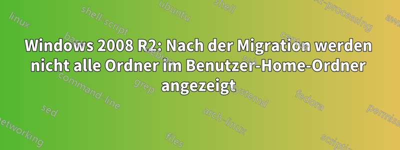 Windows 2008 R2: Nach der Migration werden nicht alle Ordner im Benutzer-Home-Ordner angezeigt