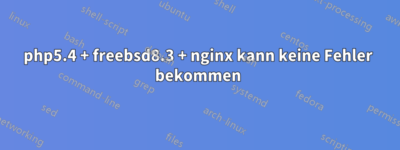 php5.4 + freebsd8.3 + nginx kann keine Fehler bekommen