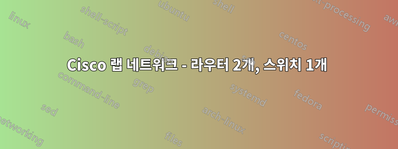 Cisco 랩 네트워크 - 라우터 2개, 스위치 1개