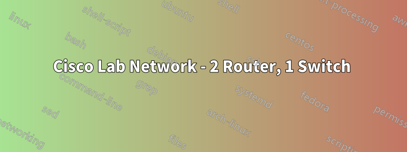 Cisco Lab Network - 2 Router, 1 Switch