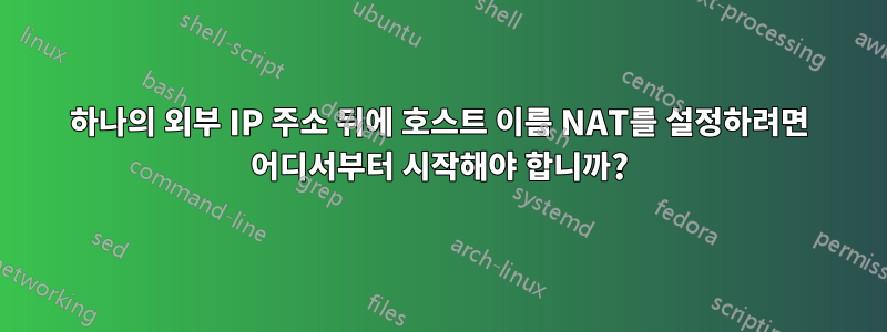 하나의 외부 IP 주소 뒤에 호스트 이름 NAT를 설정하려면 어디서부터 시작해야 합니까?