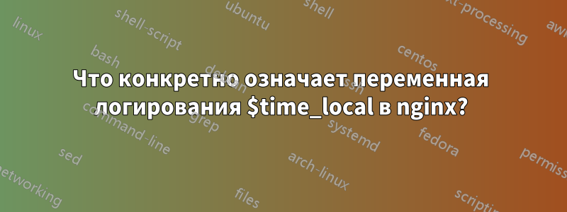 Что конкретно означает переменная логирования $time_local в nginx?