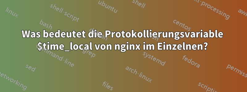 Was bedeutet die Protokollierungsvariable $time_local von nginx im Einzelnen?