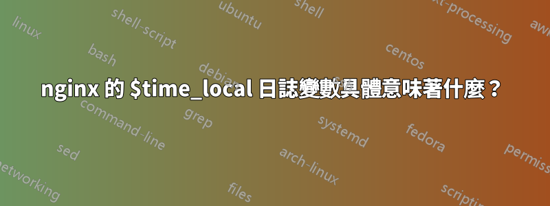 nginx 的 $time_local 日誌變數具體意味著什麼？