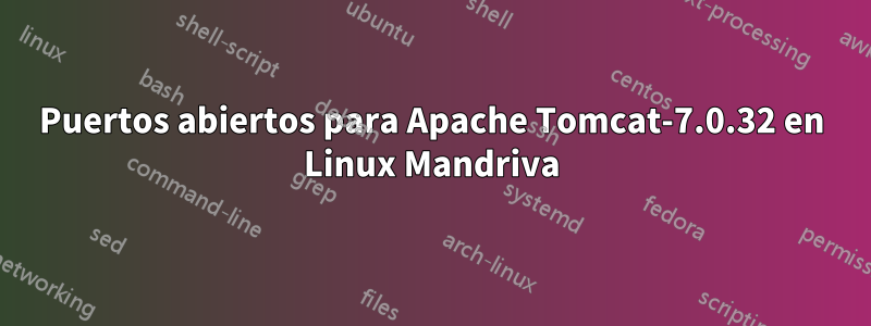 Puertos abiertos para Apache Tomcat-7.0.32 en Linux Mandriva