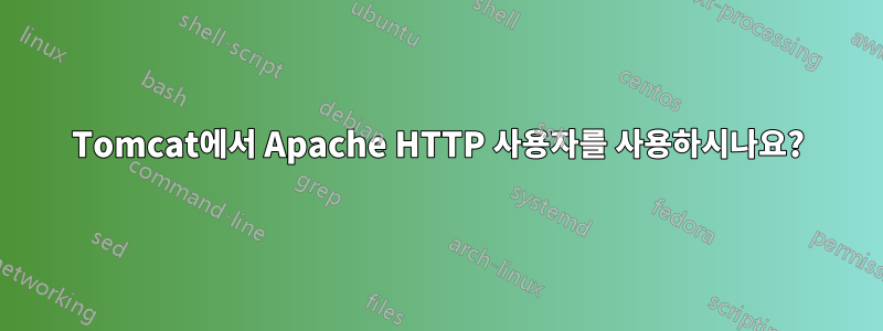 Tomcat에서 Apache HTTP 사용자를 사용하시나요?