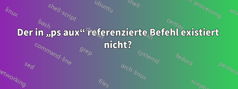Der in „ps aux“ referenzierte Befehl existiert nicht?