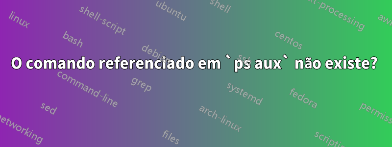 O comando referenciado em `ps aux` não existe?