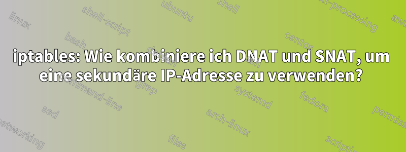 iptables: Wie kombiniere ich DNAT und SNAT, um eine sekundäre IP-Adresse zu verwenden?