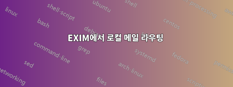 EXIM에서 로컬 메일 라우팅