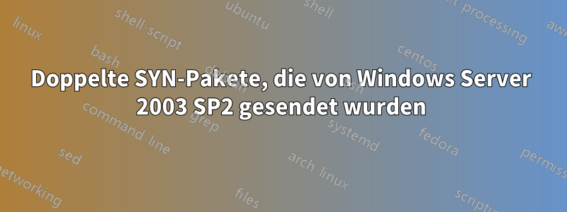Doppelte SYN-Pakete, die von Windows Server 2003 SP2 gesendet wurden