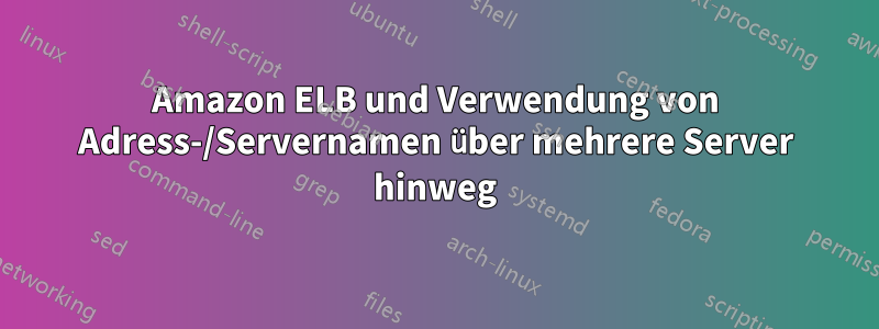 Amazon ELB und Verwendung von Adress-/Servernamen über mehrere Server hinweg