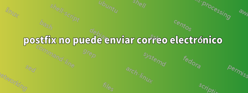 postfix no puede enviar correo electrónico