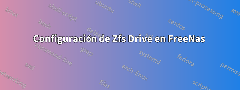 Configuración de Zfs Drive en FreeNas