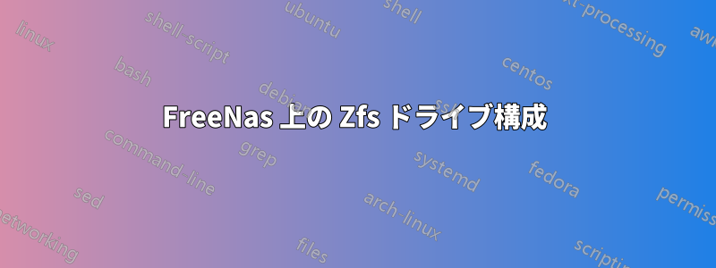 FreeNas 上の Zfs ドライブ構成