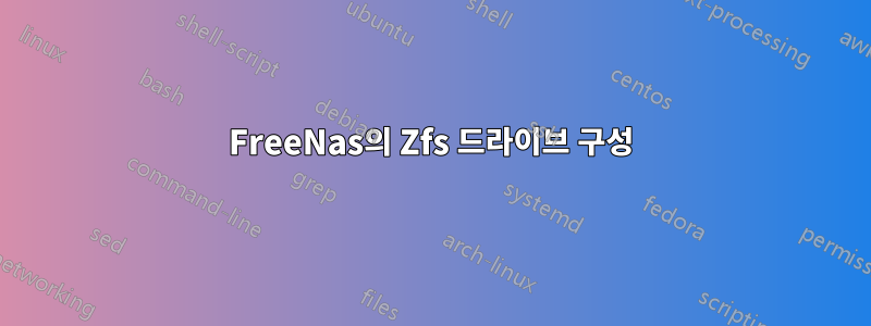 FreeNas의 Zfs 드라이브 구성