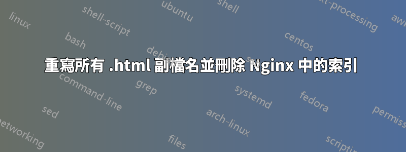 重寫所有 .html 副檔名並刪除 Nginx 中的索引