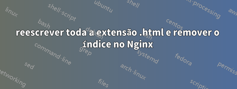 reescrever toda a extensão .html e remover o índice no Nginx