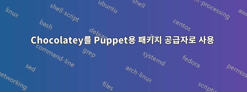 Chocolatey를 Puppet용 패키지 공급자로 사용