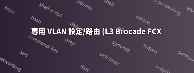 專用 VLAN 設定/路由 (L3 Brocade FCX)