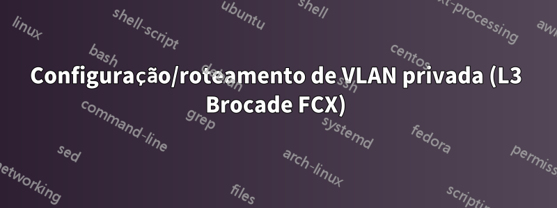 Configuração/roteamento de VLAN privada (L3 Brocade FCX)