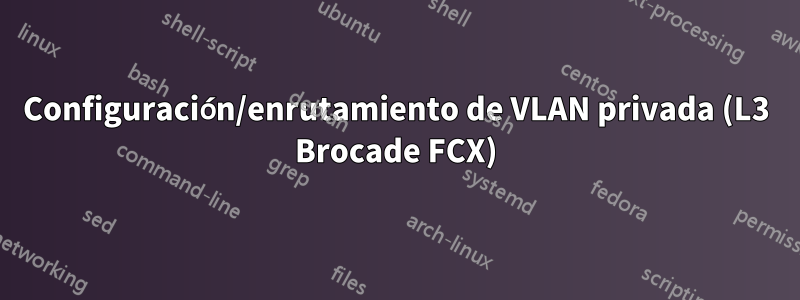 Configuración/enrutamiento de VLAN privada (L3 Brocade FCX)