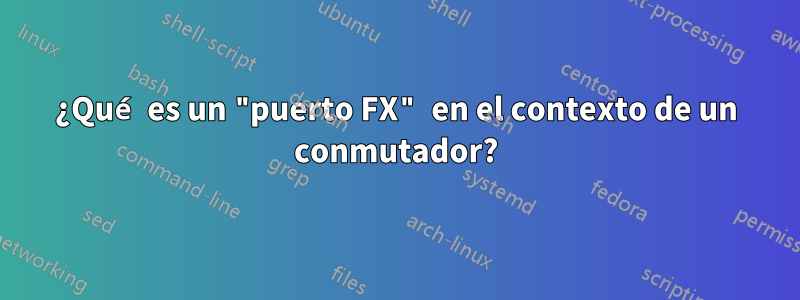 ¿Qué es un "puerto FX" en el contexto de un conmutador?