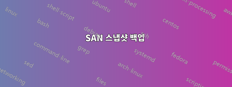 SAN 스냅샷 백업